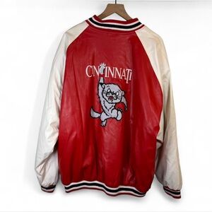 University of Cincinnati Bearcats Varsity Jacket XXXL Red Wool Blend Letterman